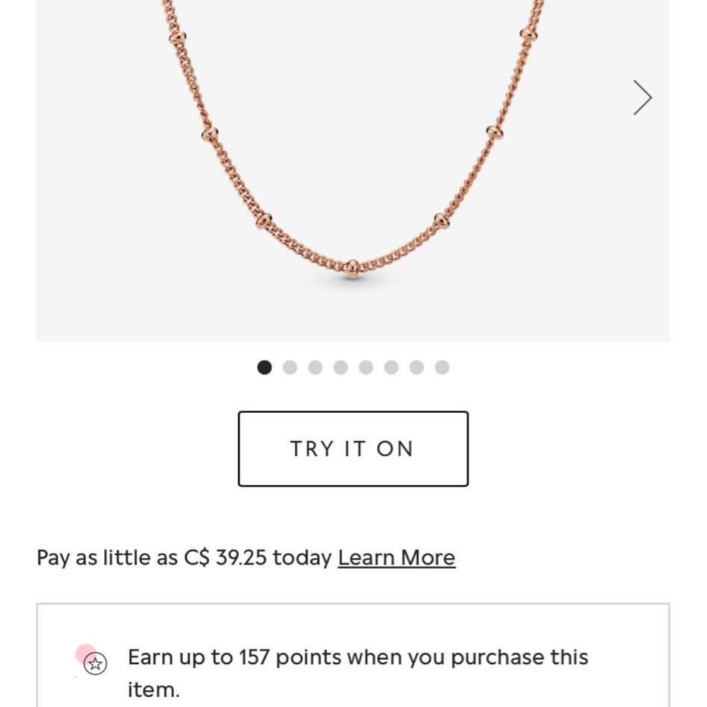New Pandora Rose Gold Necklace Classic Chain Design